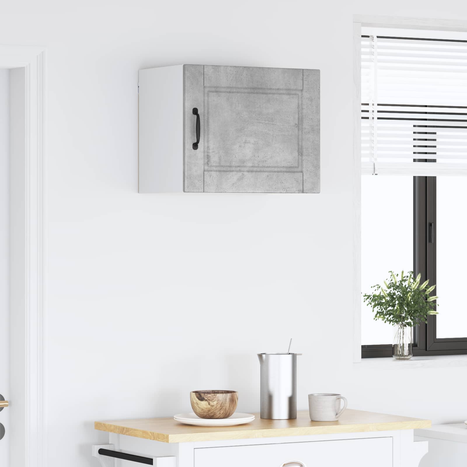Armadietto a muro PORTO Grigio cemento 50 x 31 x 40 cm | homemem39