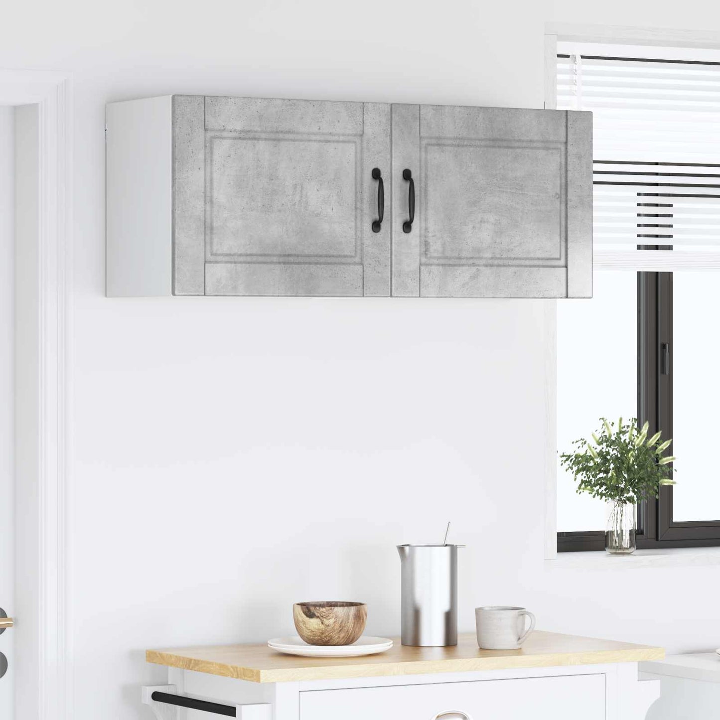 Armadietto a muro PORTO 2 pcs Grigio cemento 50 x 31 x 40 cm | homemem39