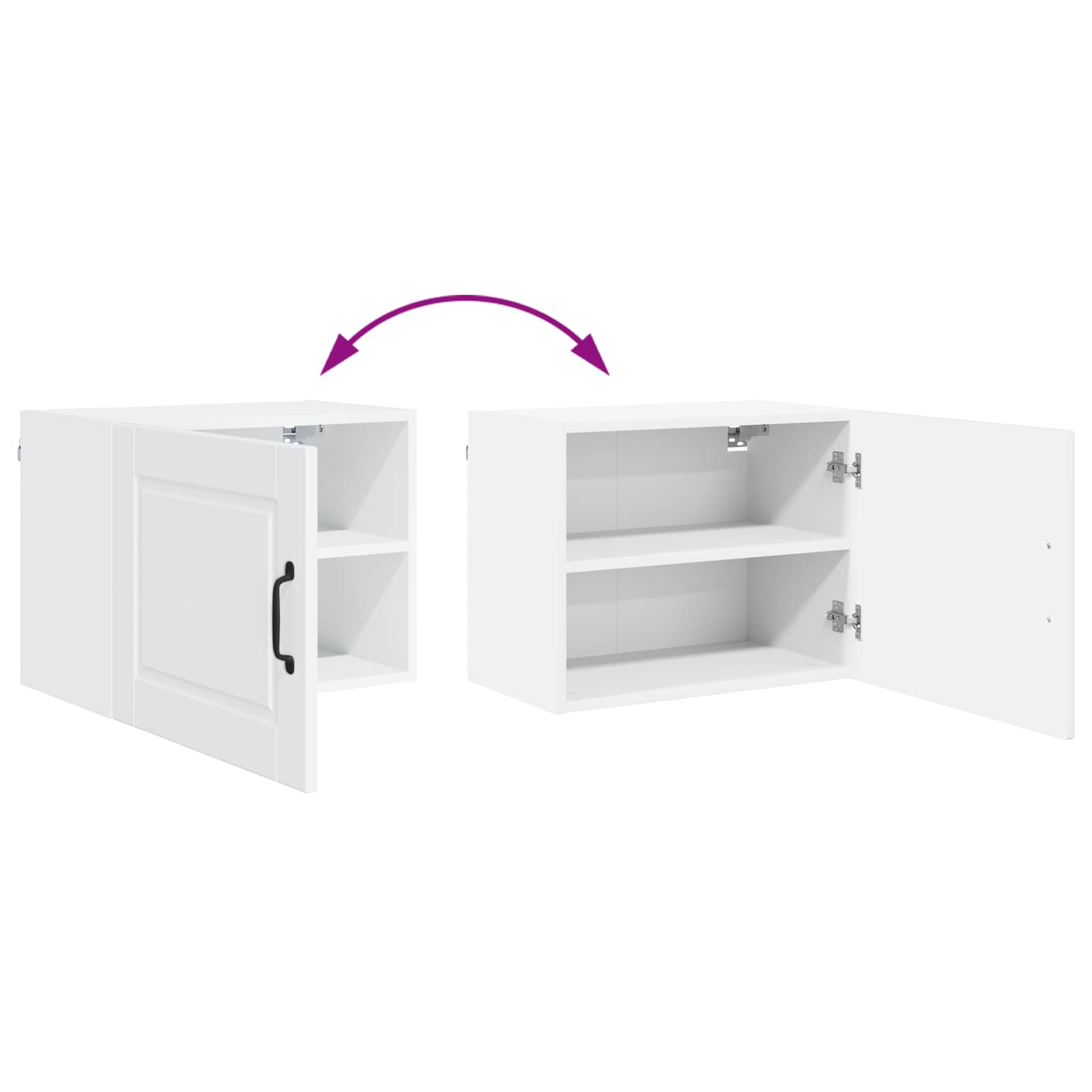 Armadietto a muro PORTO 2 pcs Bianco Lucido 50 x 31 x 40 cm | homemem39