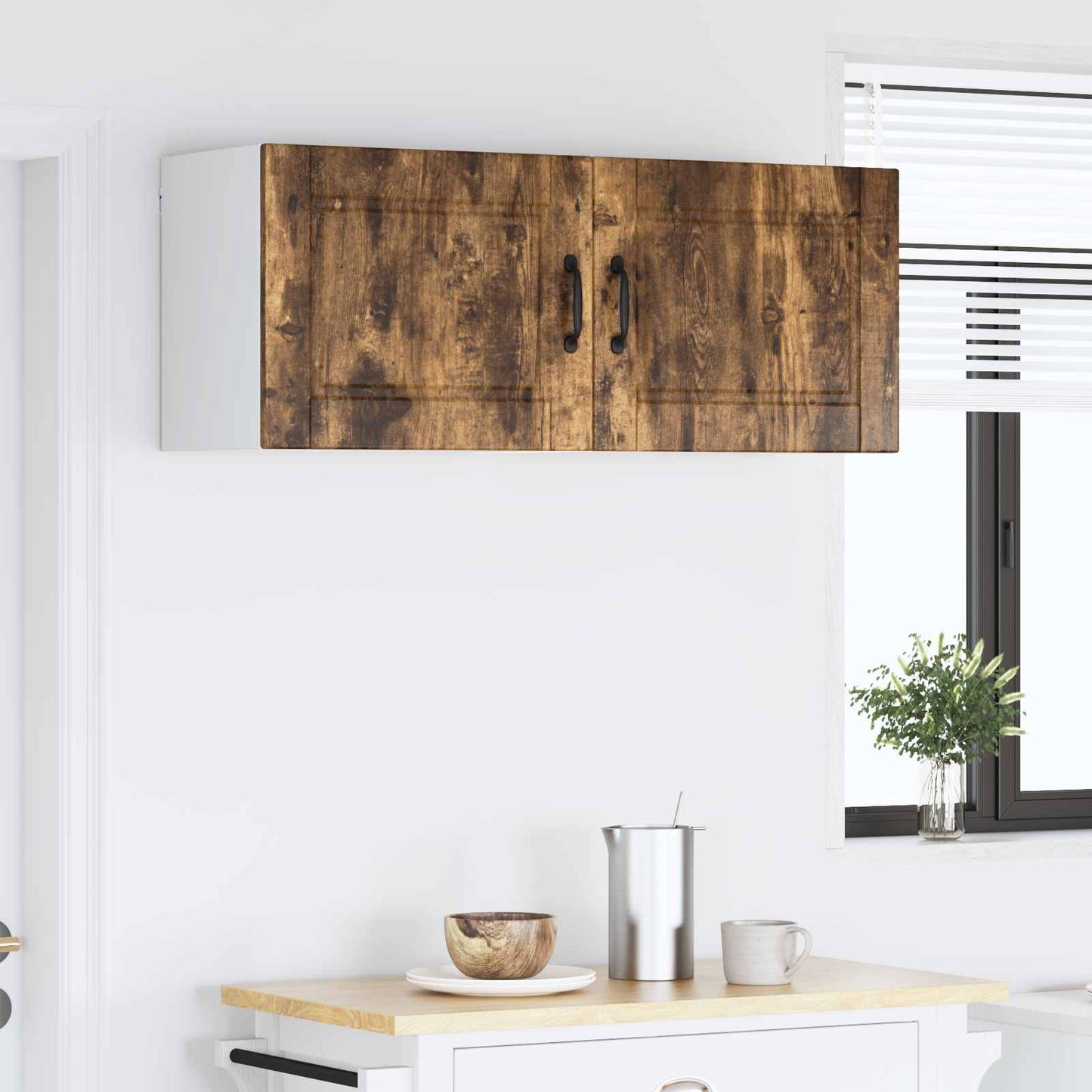 Armadietto a muro PORTO 2 pcs Rovere fumé 50 x 31 x 40 cm | homemem39