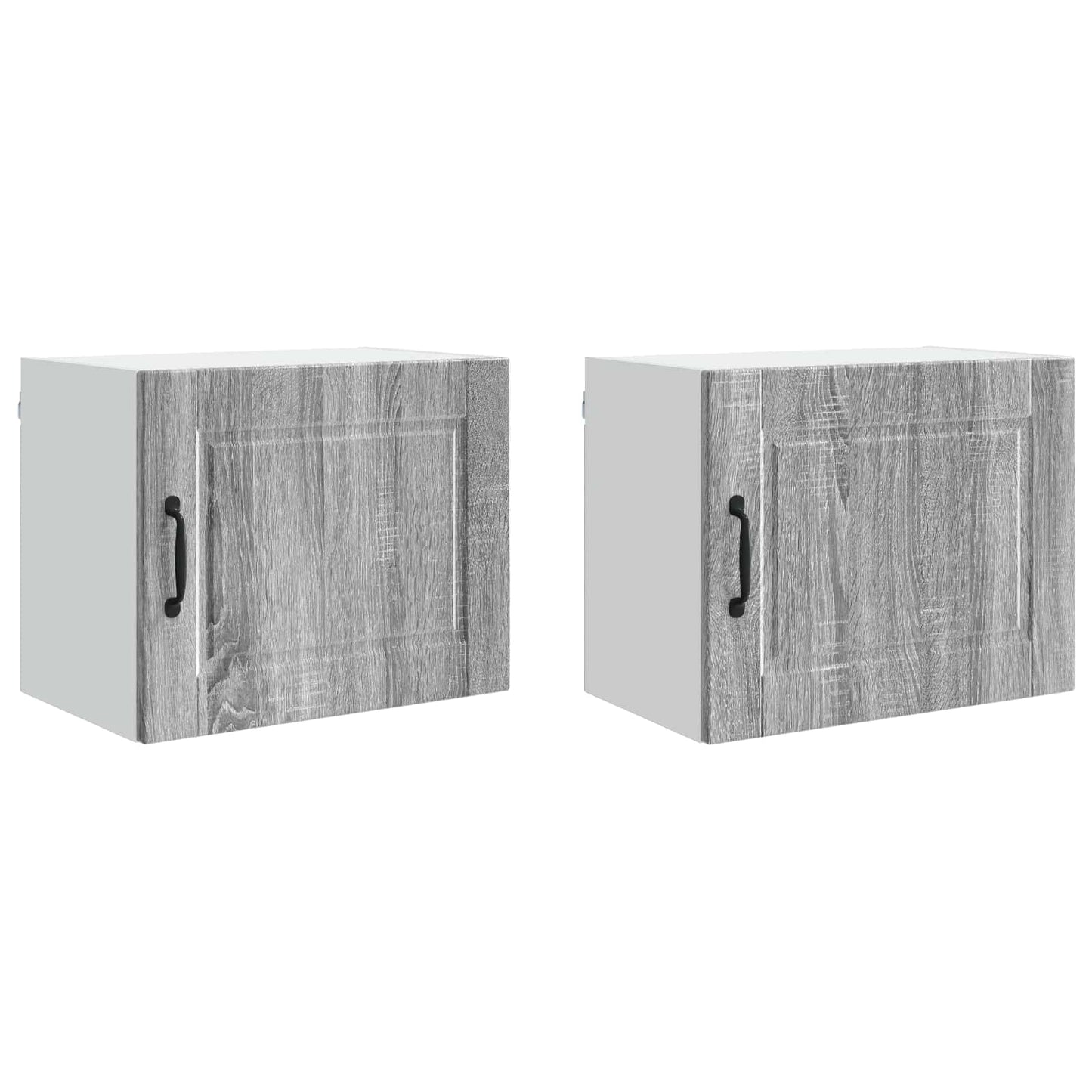 Armadietto a muro PORTO 2 pz Grigio Sonoma Legno ingegnerizzato