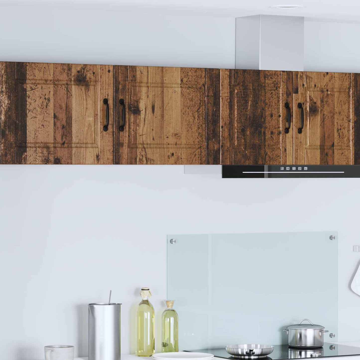 Armadietto a muro PORTO 2 pz Legno vecchio Legno ingegnerizzato
