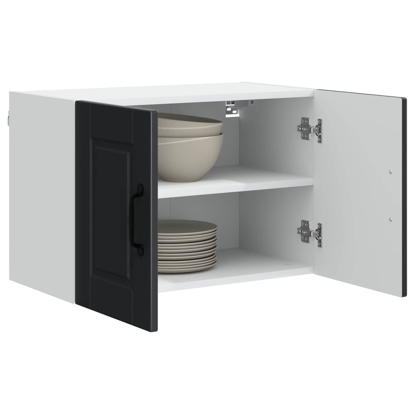 Armadietto a muro PORTO 2 pcs Nero 60 x 31 x 40 cm | homemem39
