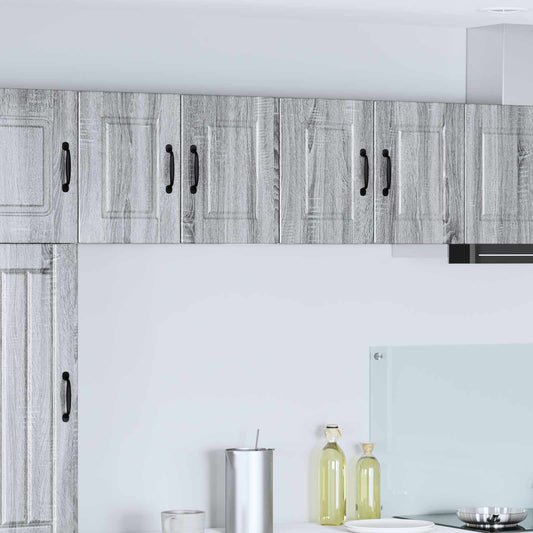 Armadietto a muro PORTO 2 pz Grigio Sonoma Legno ingegnerizzato