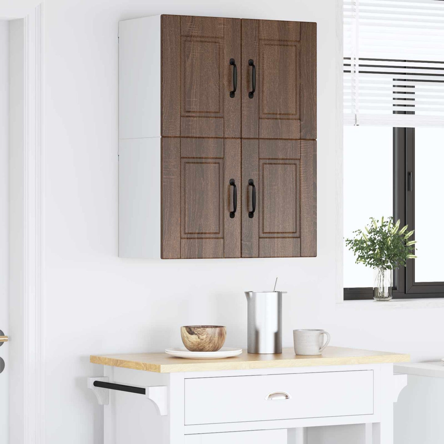 Armadietto a muro PORTO 2 pz Rovere Marrone