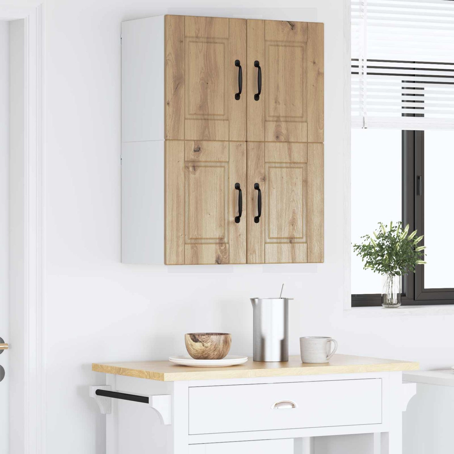 Armadietto a muro PORTO 2 pz Rovere artigianale