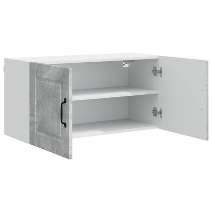 Mobile da cucina con lo scaffale Grigio cemento 80 x 31 x 40 cm | homemem39