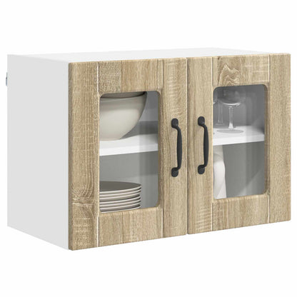 Mobile in vetro da parete PORTO 2 pcs Rovere Sonoma