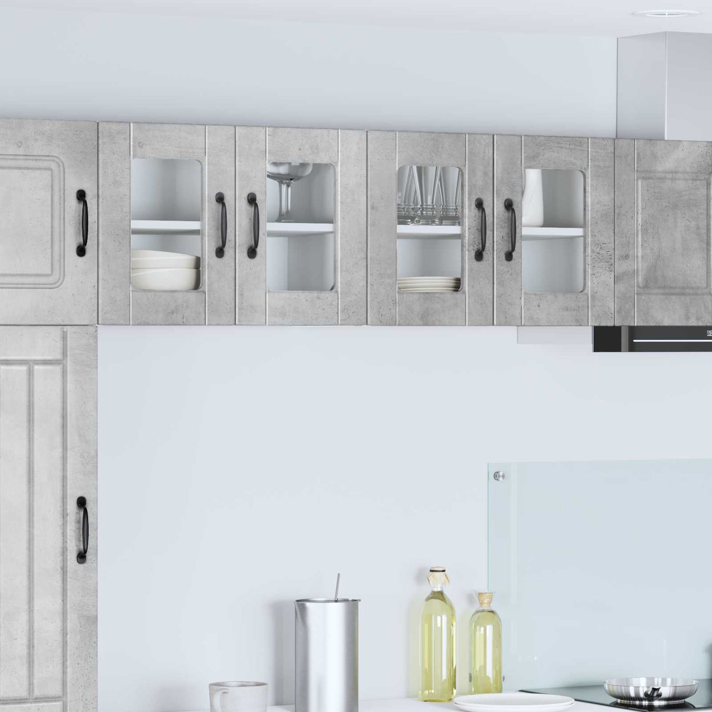 Mobile da cucina con lo scaffale Grigio cemento 60 x 31 x 40 cm | homemem39