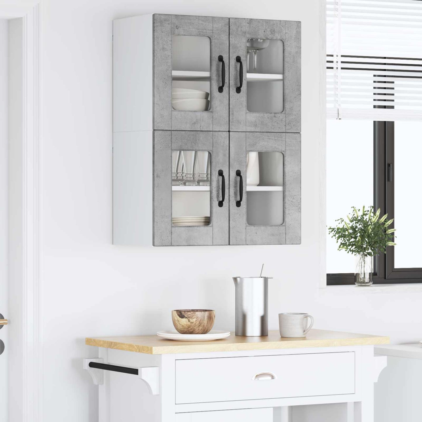 Pannello lavastoviglie 2 pcs Grigio cemento 60 x 31 x 40 cm | homemem39