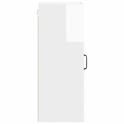 Mobile in vetro da parete PORTO 2 pz Bianco Lucido