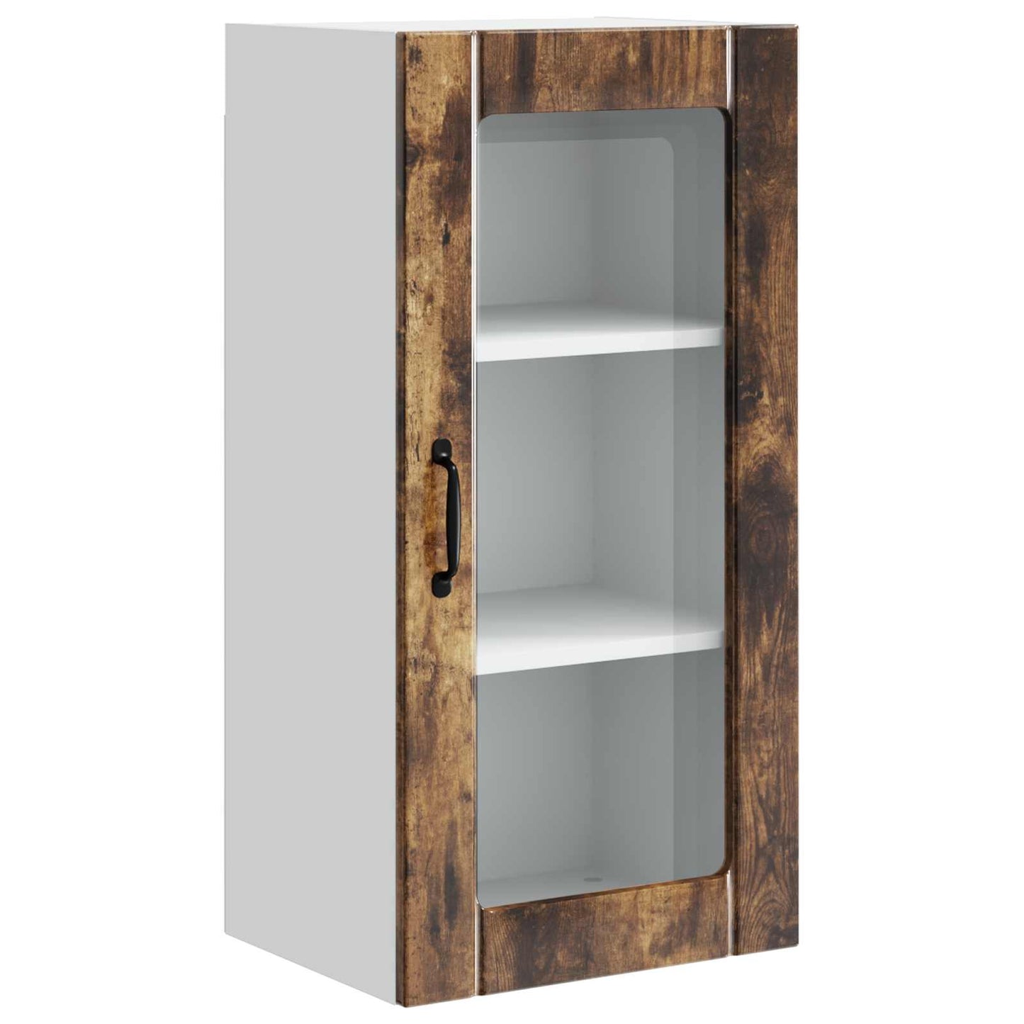 Mobile in vetro da parete PORTO 2 pcs Rovere fumé | homemem39