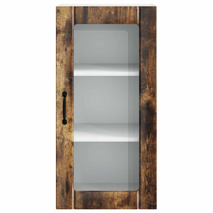 Mobile in vetro da parete PORTO 2 pcs Rovere fumé | homemem39