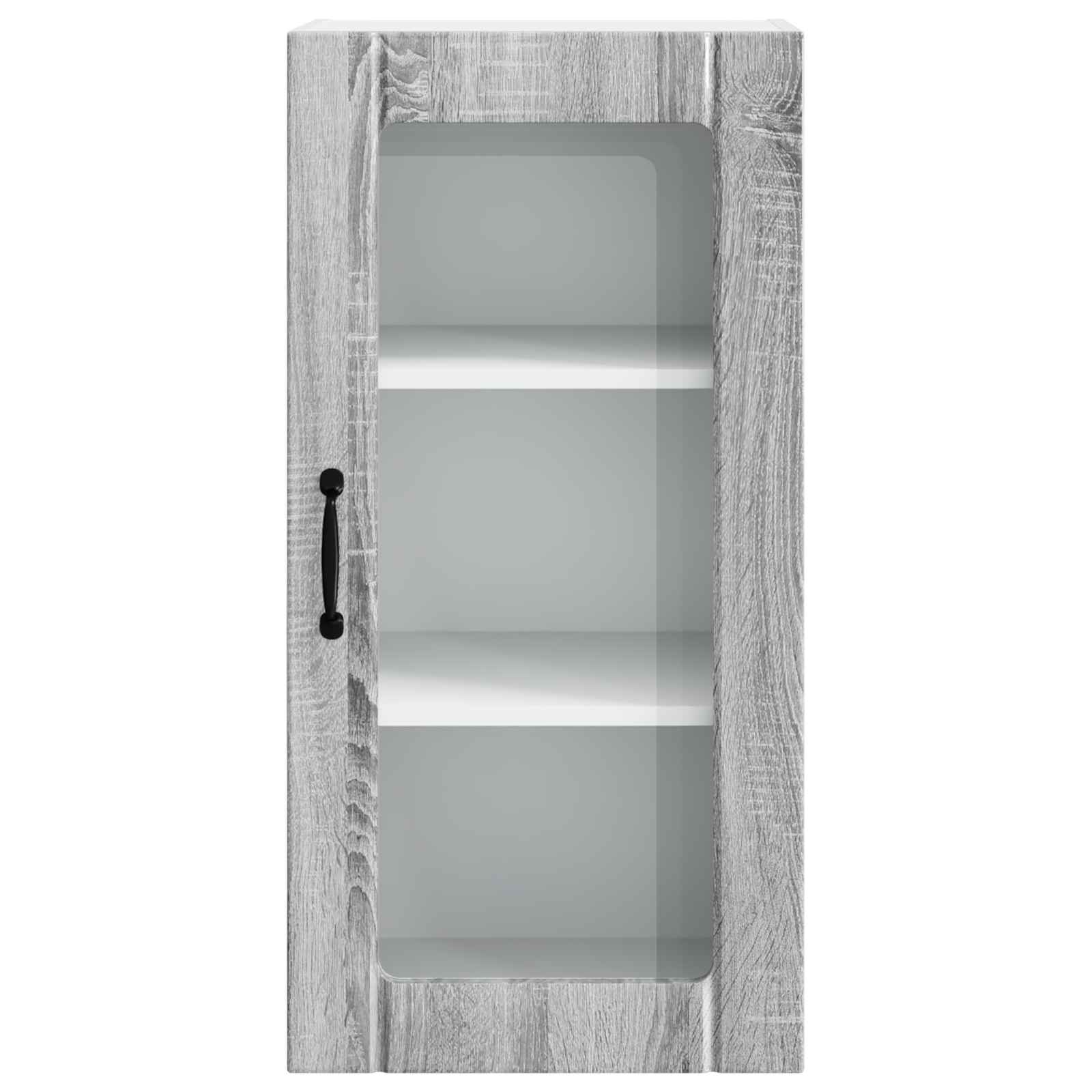 Mobile in vetro da parete PORTO Grigio Sonoma 40 x 31 x 80 cm | homemem39