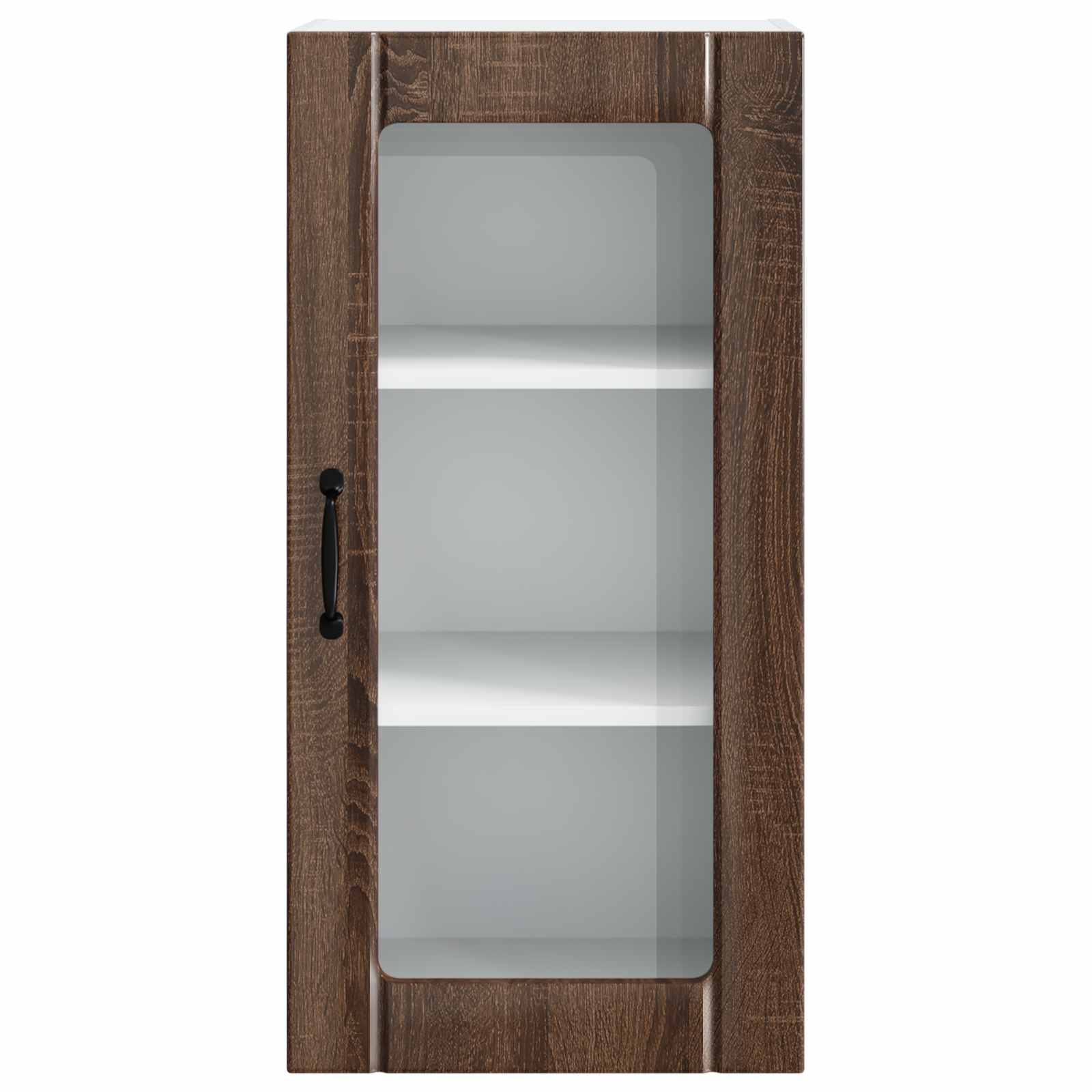 Mobile in vetro da parete PORTO Rovere Marrone 40 x 31 x 80 cm | homemem39
