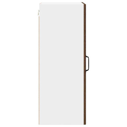 Mobile in vetro da parete PORTO 2 pcs Rovere Marrone | homemem39