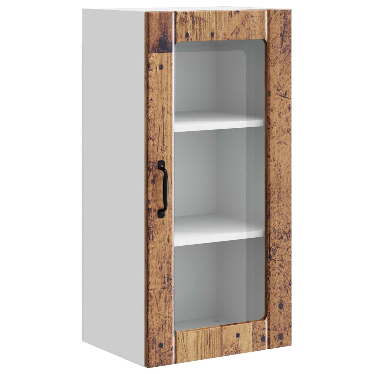 Mobile in vetro da parete PORTO Legno vecchio 40 x 31 x 80 cm | homemem39