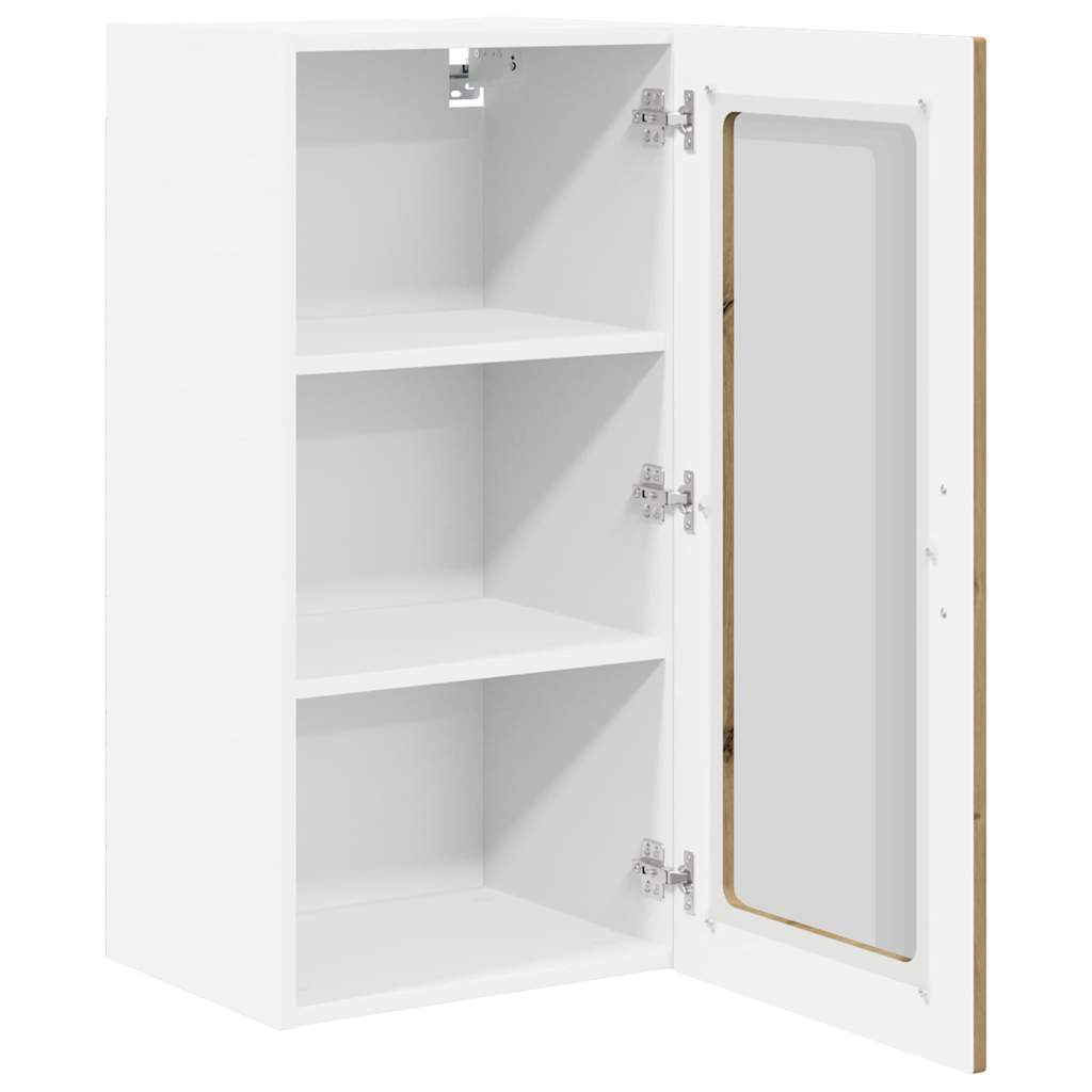 Mobile in vetro da parete PORTO 2 pcs Rovere artigianale | homemem39