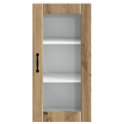 Mobile in vetro da parete PORTO 2 pcs Rovere artigianale | homemem39