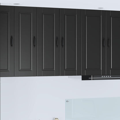 Armadietto a muro PORTO Nero 30 x 31 x 80 cm Legno multistrato | homemem39