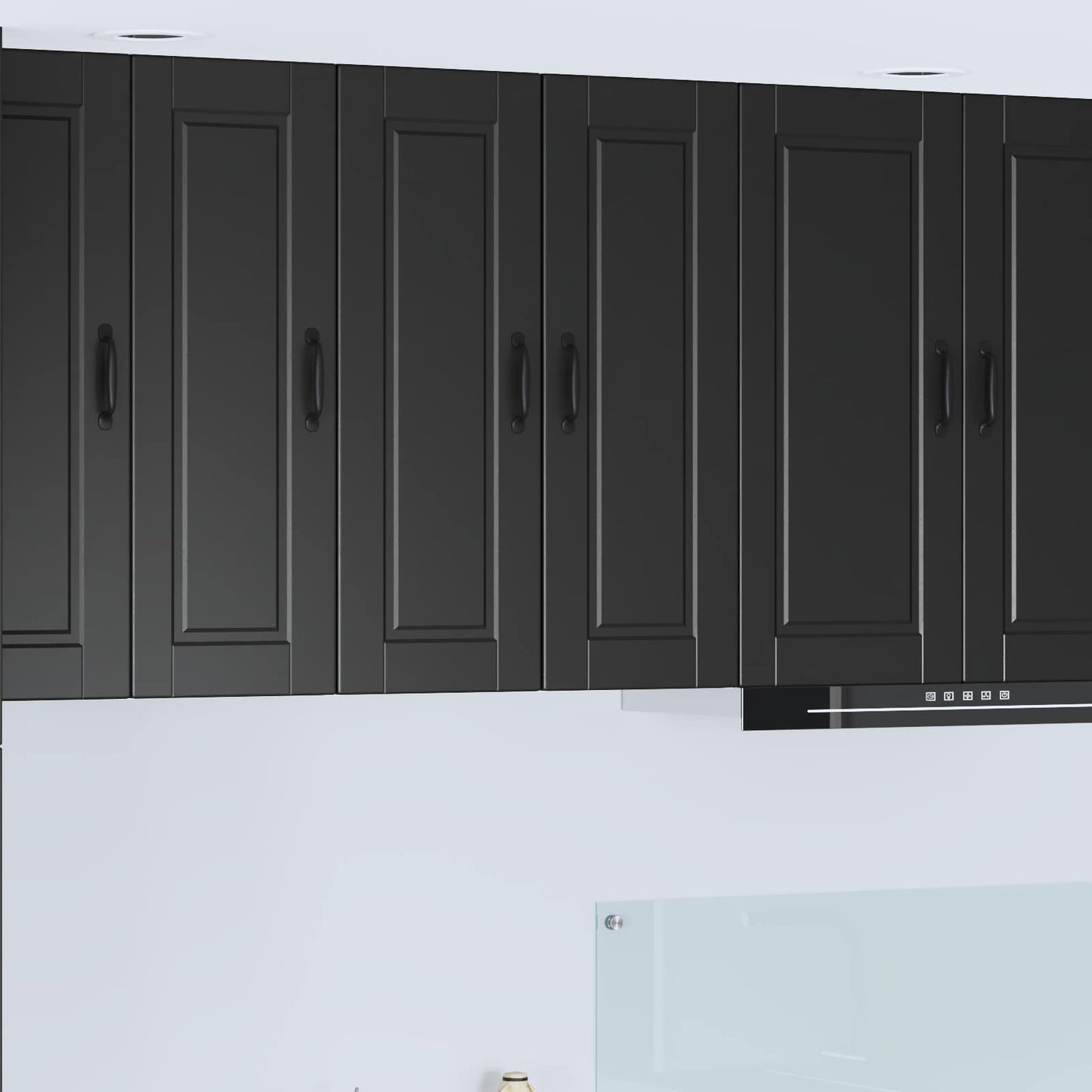 Armadietto a muro PORTO 2 pcs Nero 30 x 31 x 80 cm | homemem39