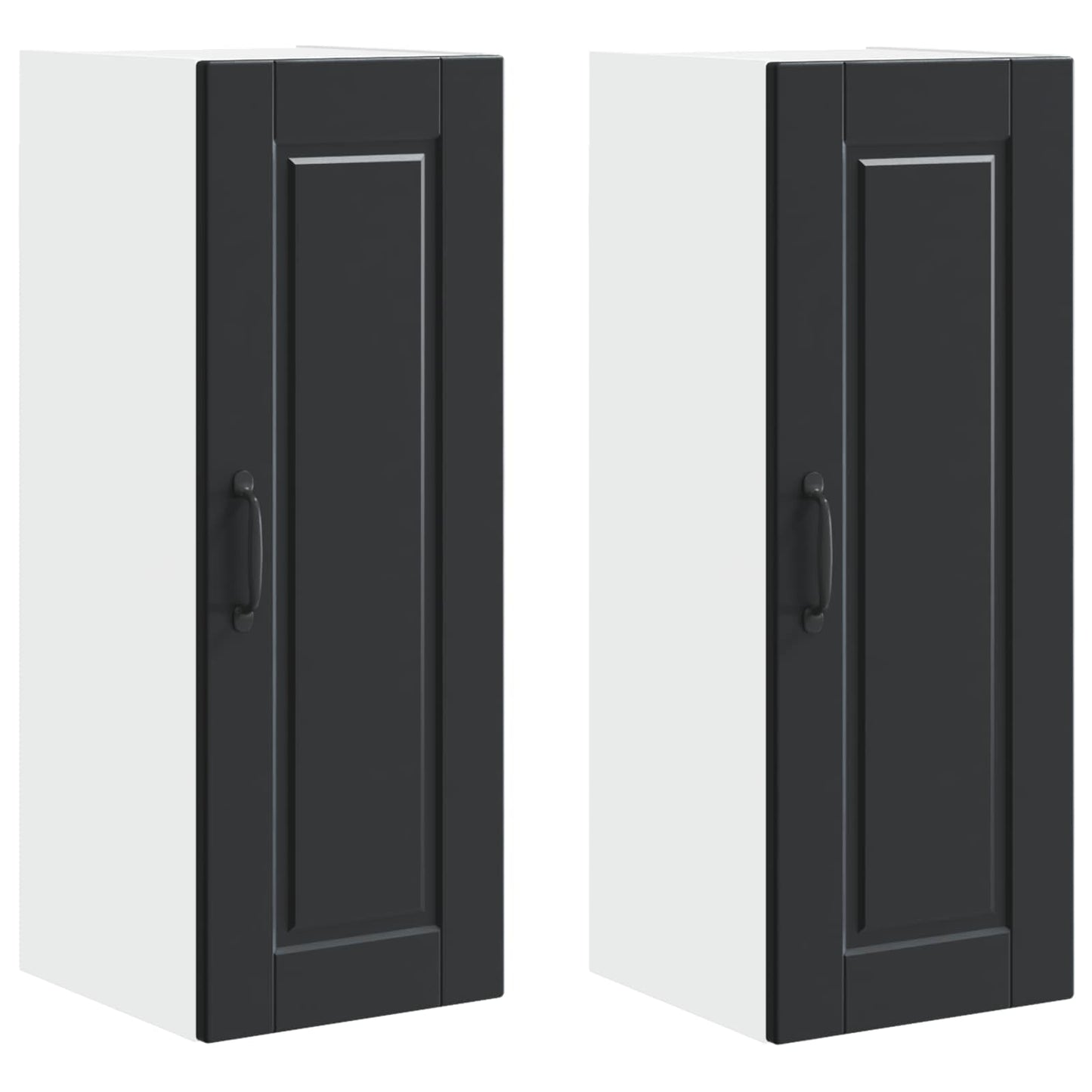 Armadietto a muro PORTO 2 pcs Nero 30 x 31 x 80 cm | homemem39