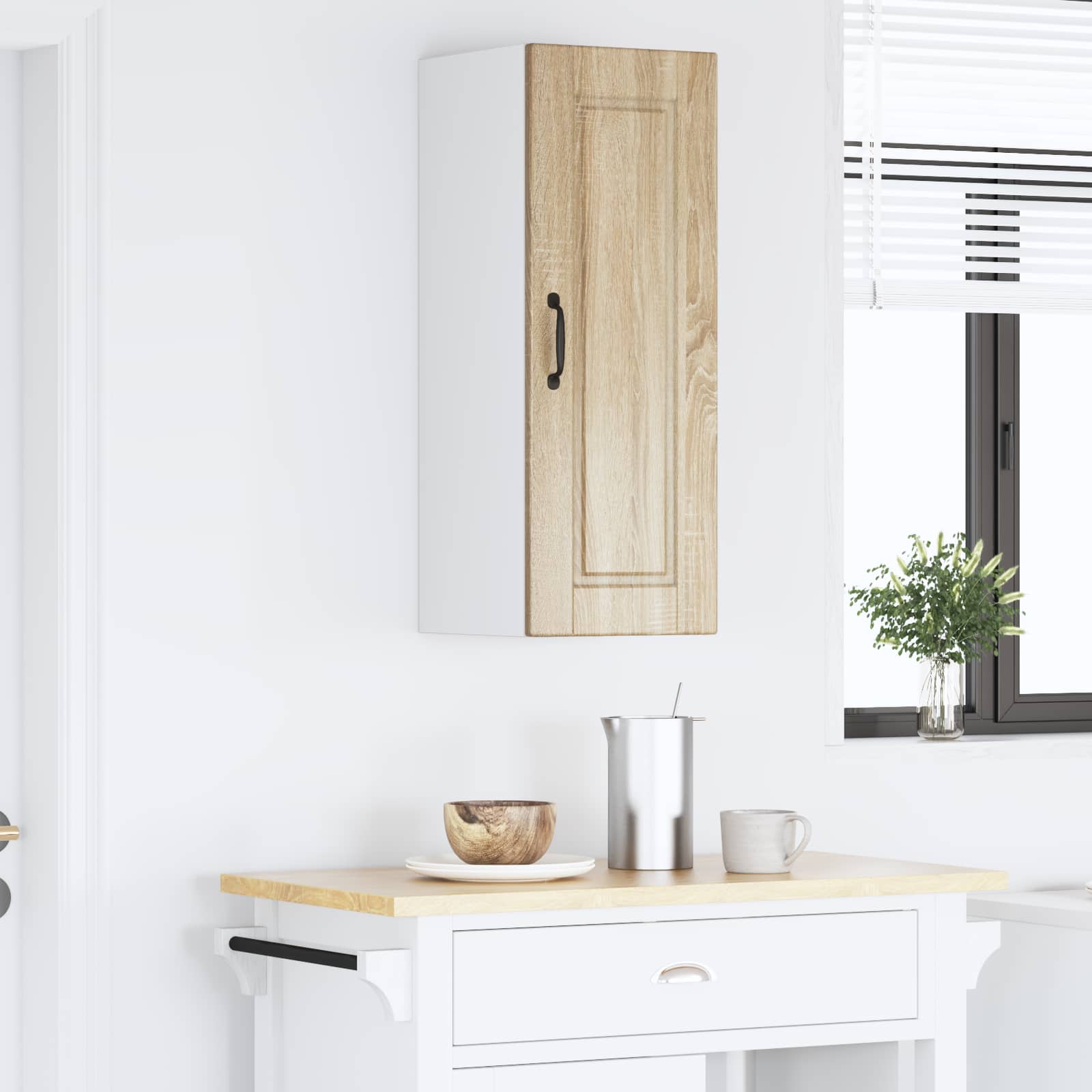 Armadietto a muro PORTO Rovere Sonoma 30 x 31 x 80 cm | homemem39