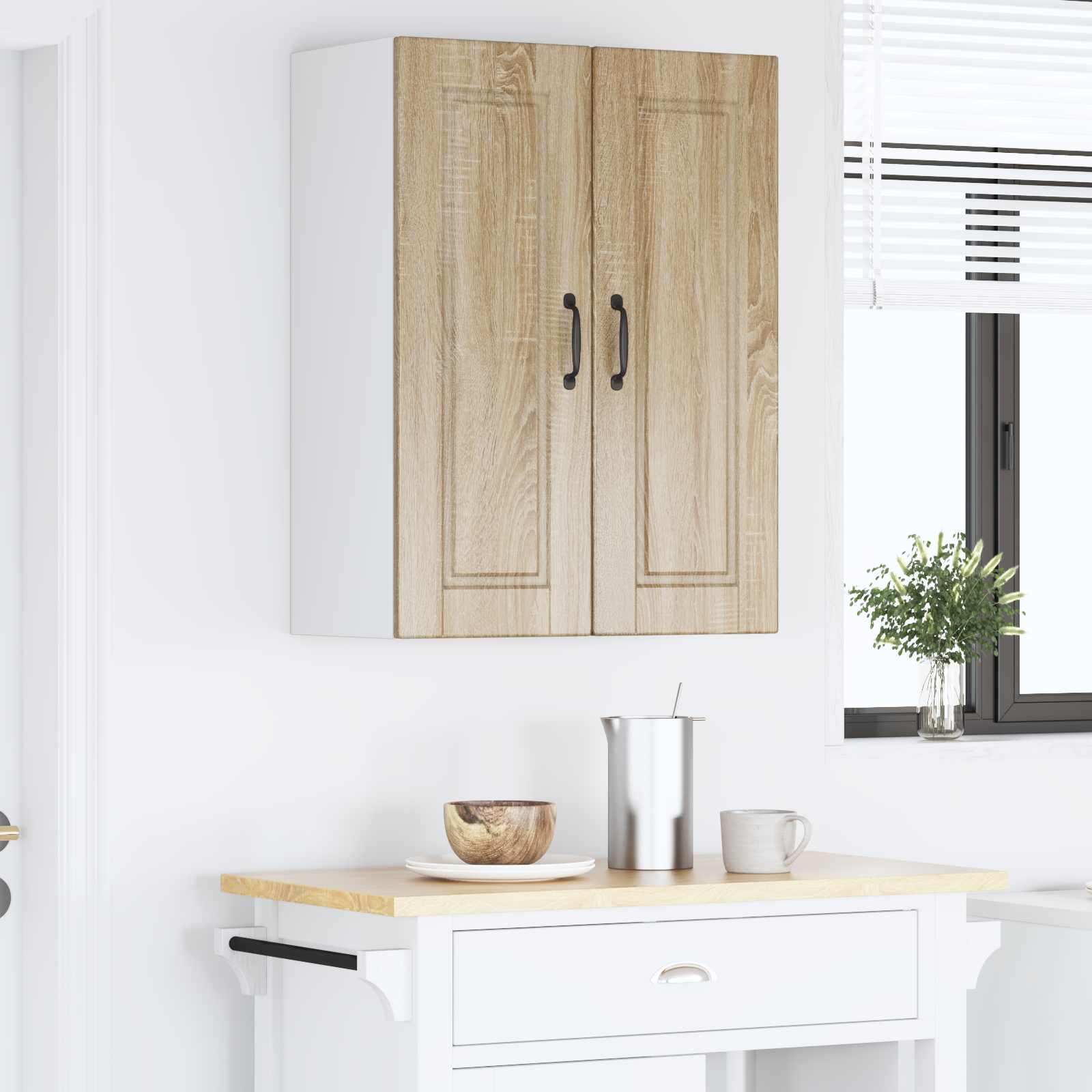 Armadietto a muro PORTO 2 pcs Rovere Sonoma 30 x 31 x 80 cm | homemem39