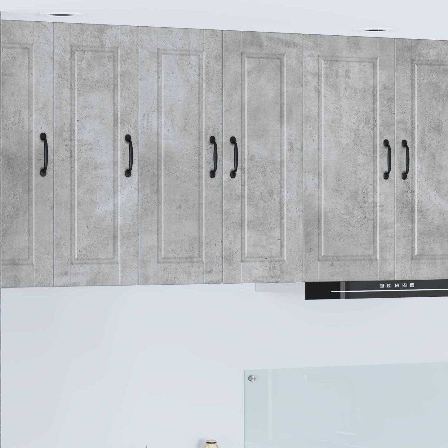 Armadietto a muro PORTO Grigio cemento 30 x 31 x 80 cm | homemem39