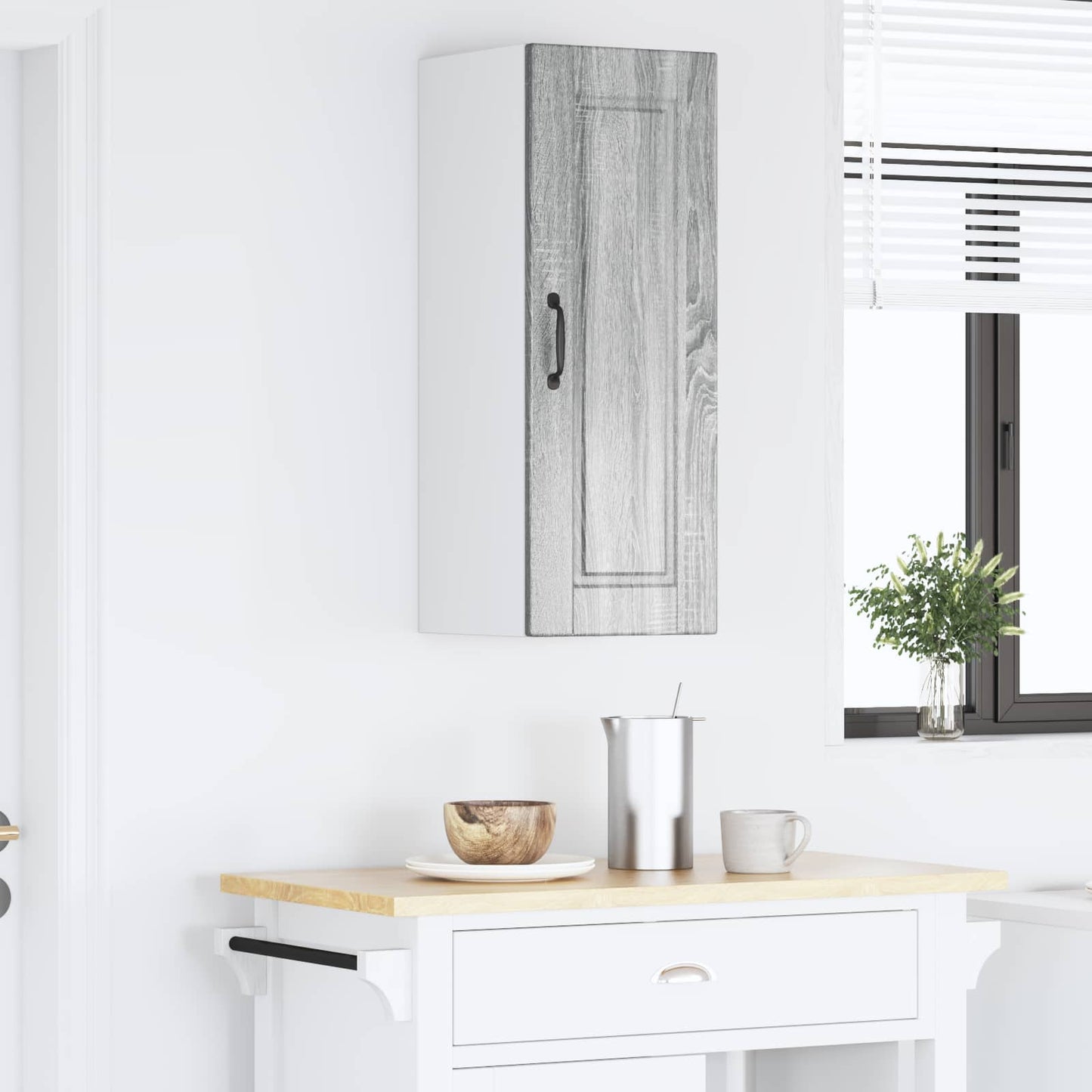 Armadietto a muro PORTO Grigio Sonoma 30 x 31 x 80 cm | homemem39