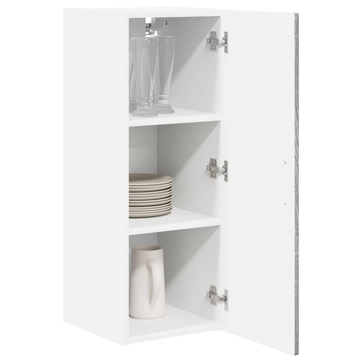 Armadietto a muro PORTO 2 pz Grigio Sonoma Legno ingegnerizzato - homemem39