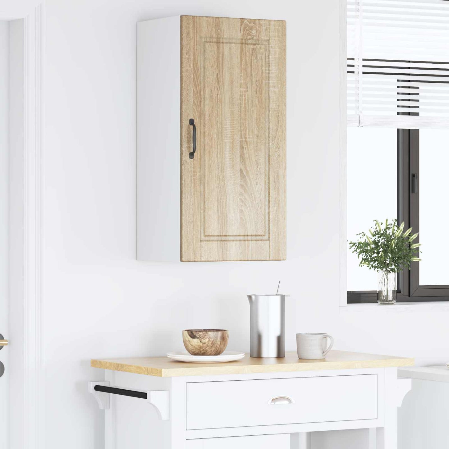 Armadietto a muro PORTO Rovere Sonoma 40 x 31 x 80 cm | homemem39