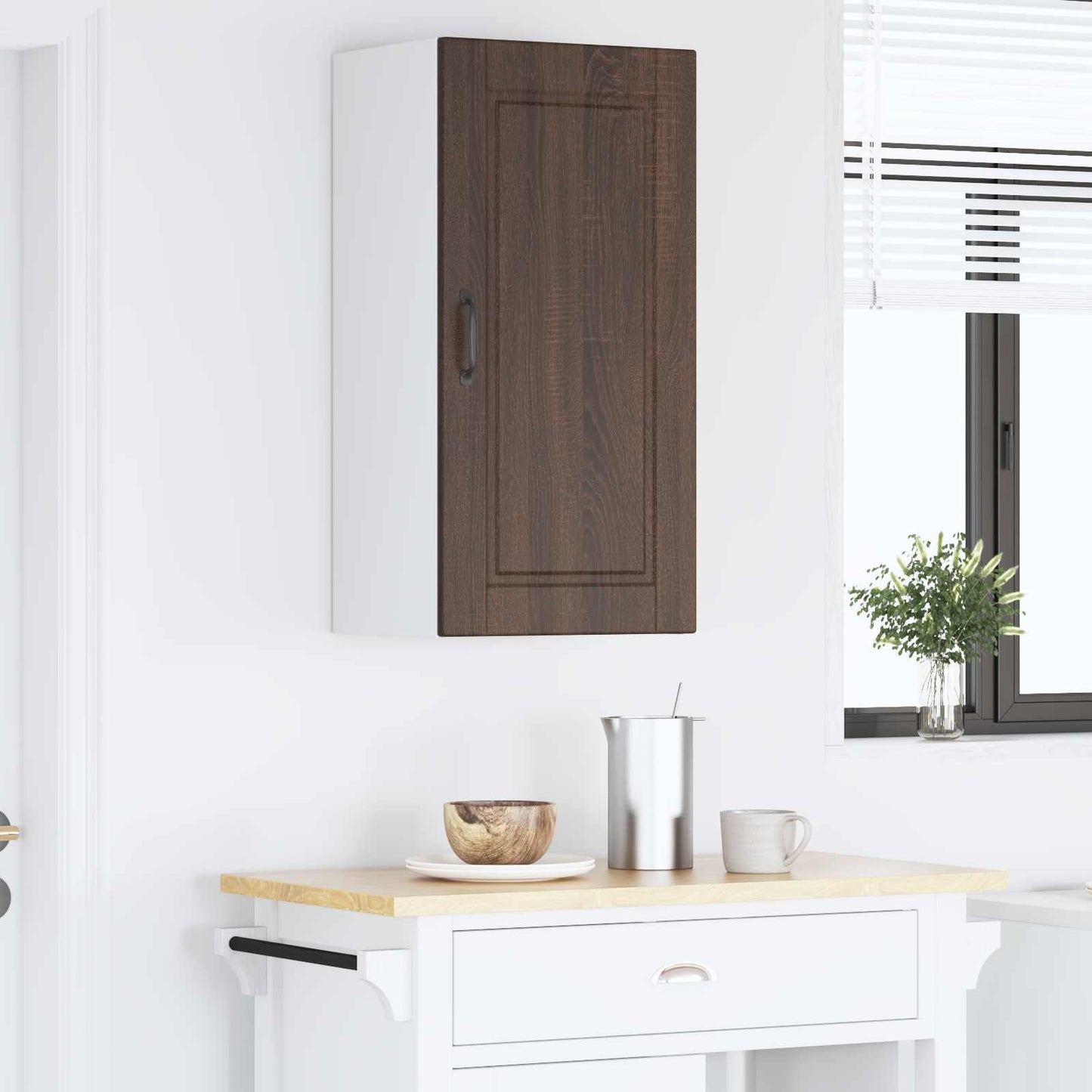 Armadietto a muro PORTO Rovere Marrone 40 x 31 x 80 cm | homemem39