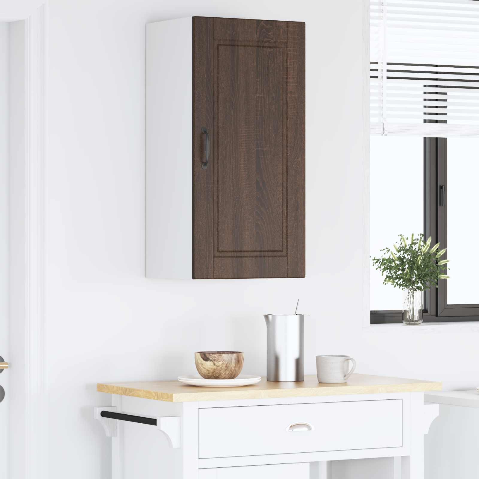 Armadietto a muro PORTO Rovere Marrone 40 x 31 x 80 cm | homemem39