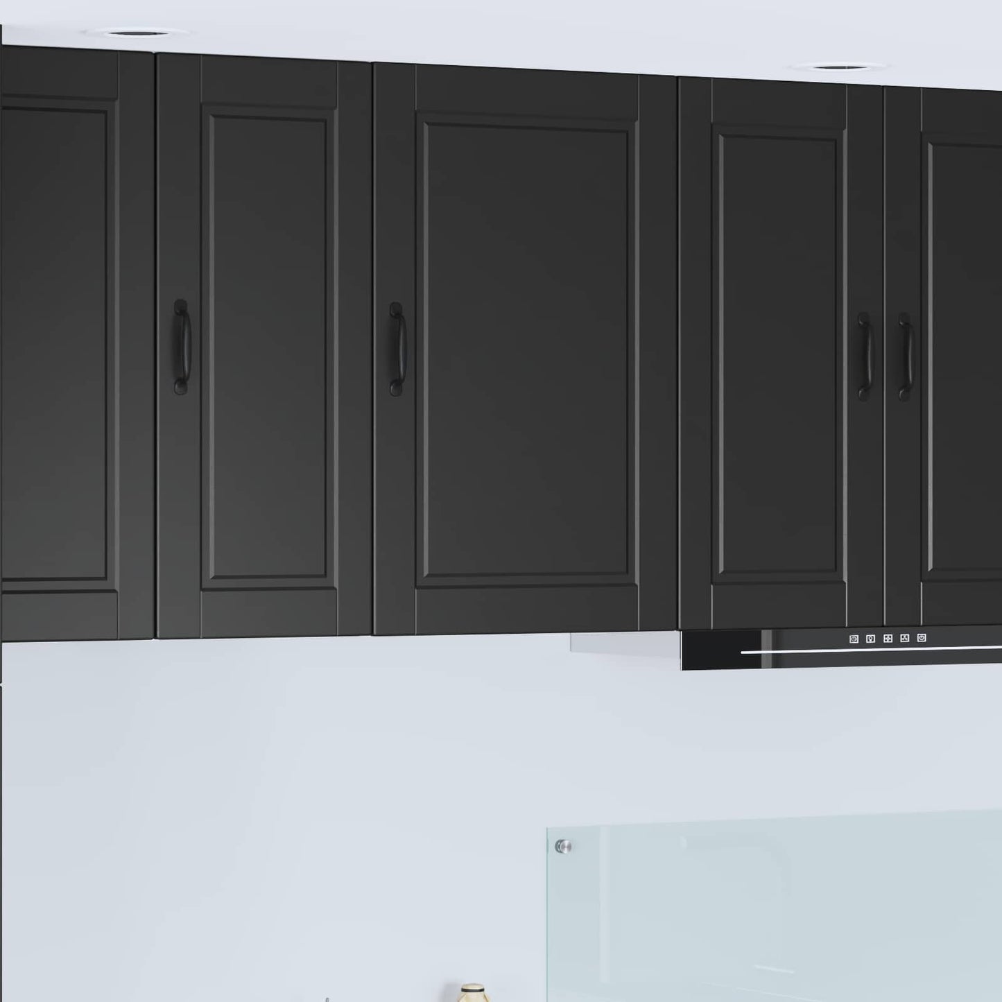 Armadietto a muro PORTO Nero 50 x 31 x 80 cm Legno multistrato | homemem39