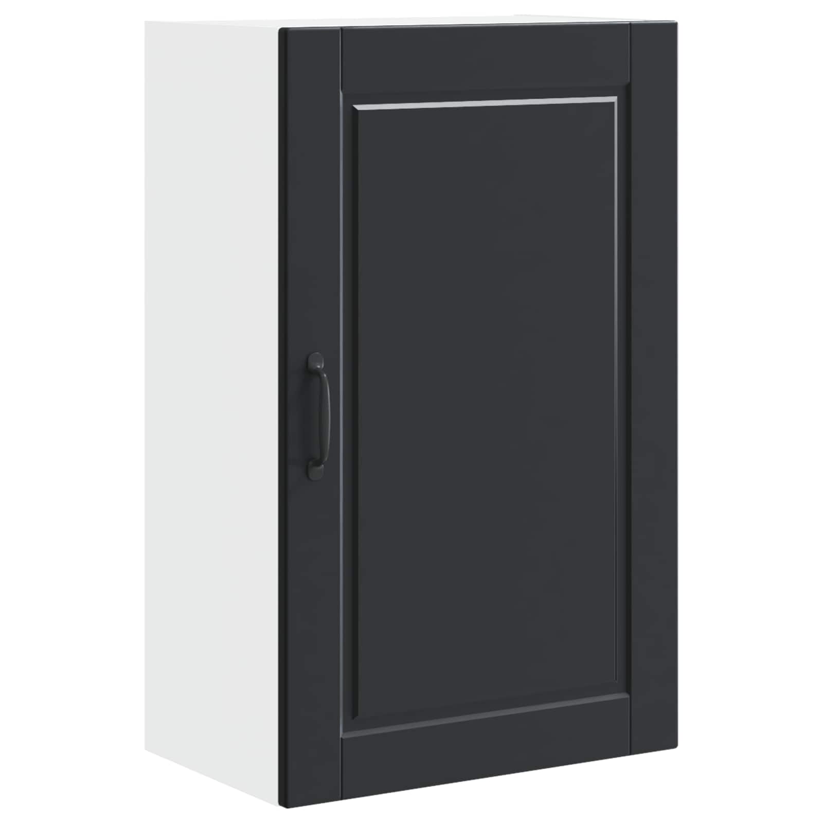 Armadietto a muro PORTO Nero 50 x 31 x 80 cm Legno multistrato | homemem39