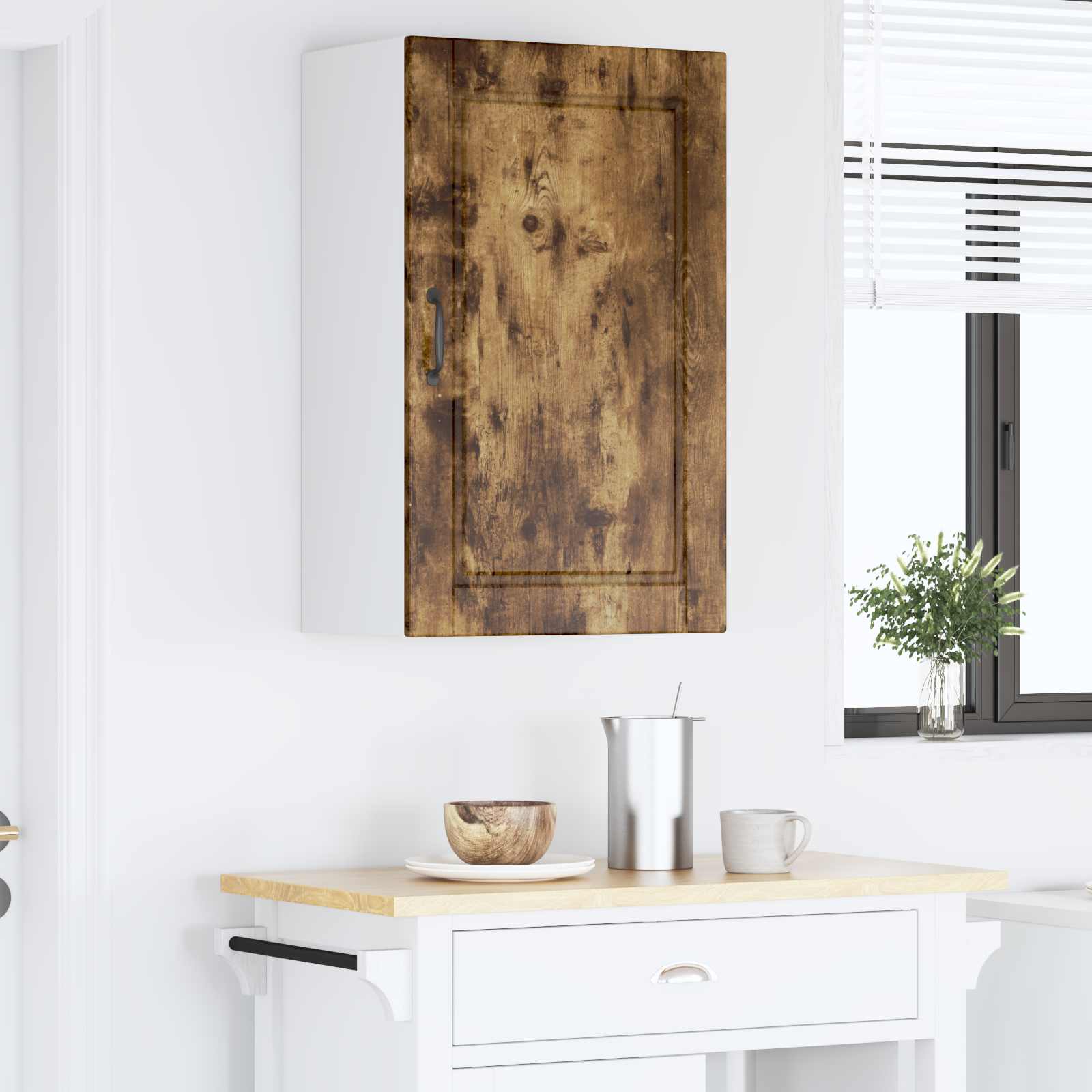 Armadietto a muro PORTO Rovere fumé 50 x 31 x 80 cm | homemem39
