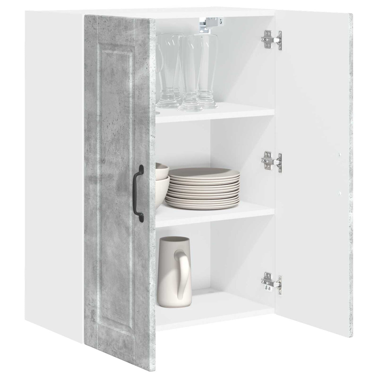Armadietto a muro PORTO Grigio cemento 60 x 31 x 80 cm | homemem39