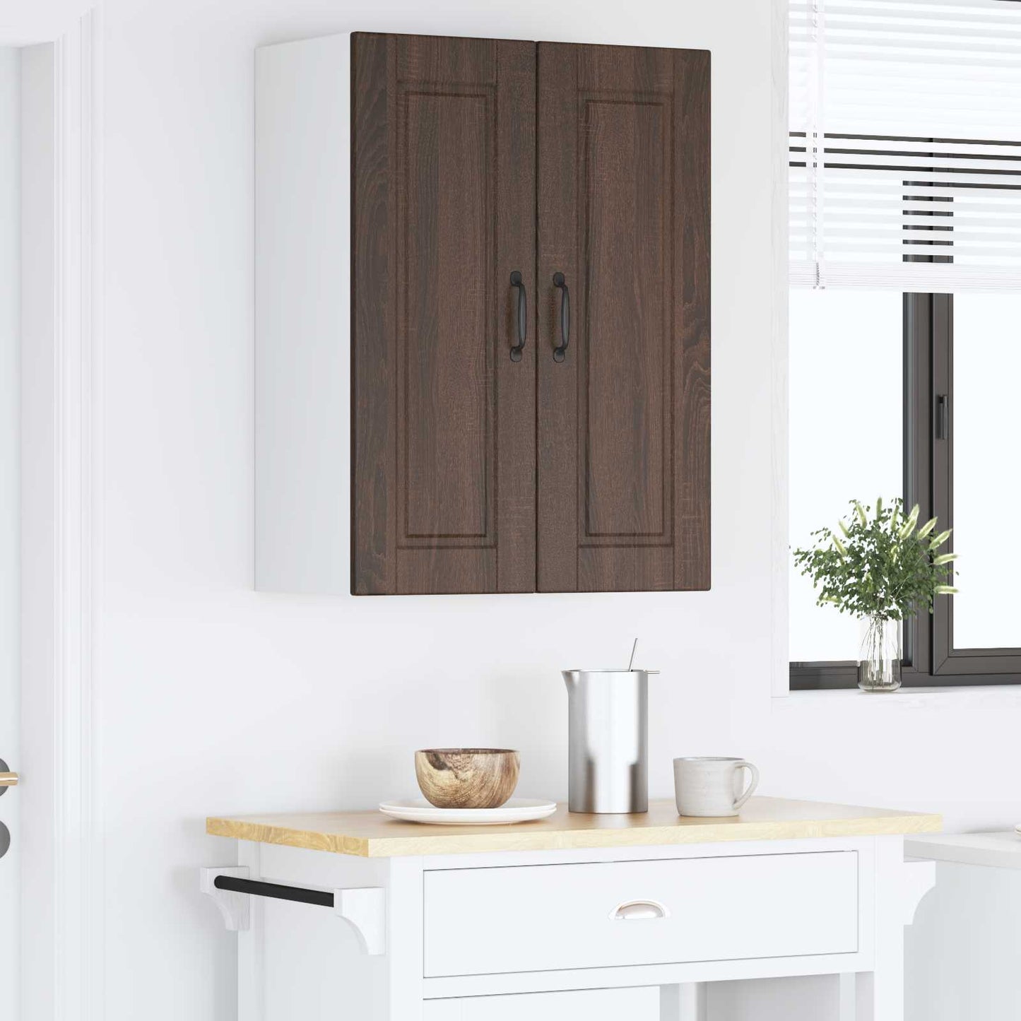 Armadietto a muro PORTO Rovere Marrone 60 x 31 x 80 cm | homemem39