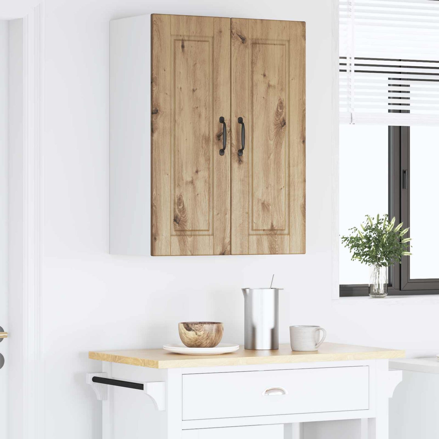 Armadietto a muro PORTO Rovere artigianale 60 x 31 x 80 cm | homemem39