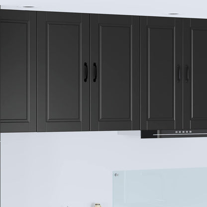 Armadietto a muro PORTO Nero 80 x 31 x 80 cm Legno multistrato | homemem39