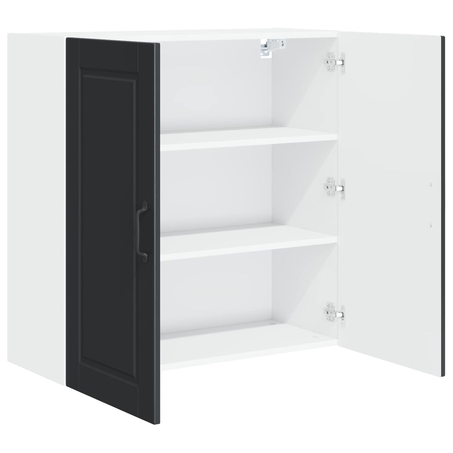 Armadietto a muro PORTO Nero 80 x 31 x 80 cm Legno multistrato | homemem39