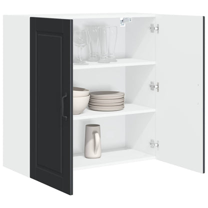 Armadietto a muro PORTO Nero 80 x 31 x 80 cm Legno multistrato | homemem39