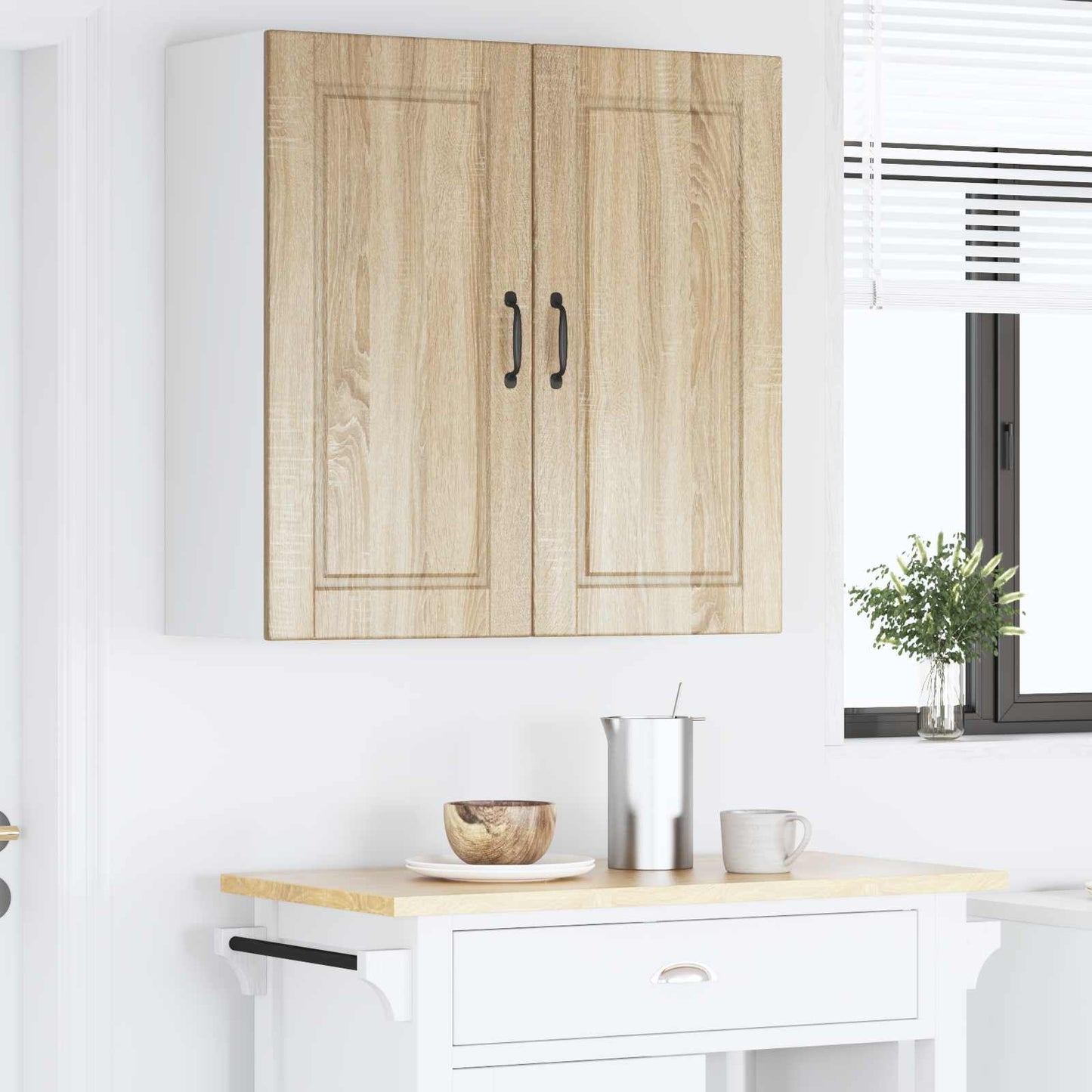 Armadietto a muro PORTO Rovere Sonoma 80 x 31 x 80 cm | homemem39