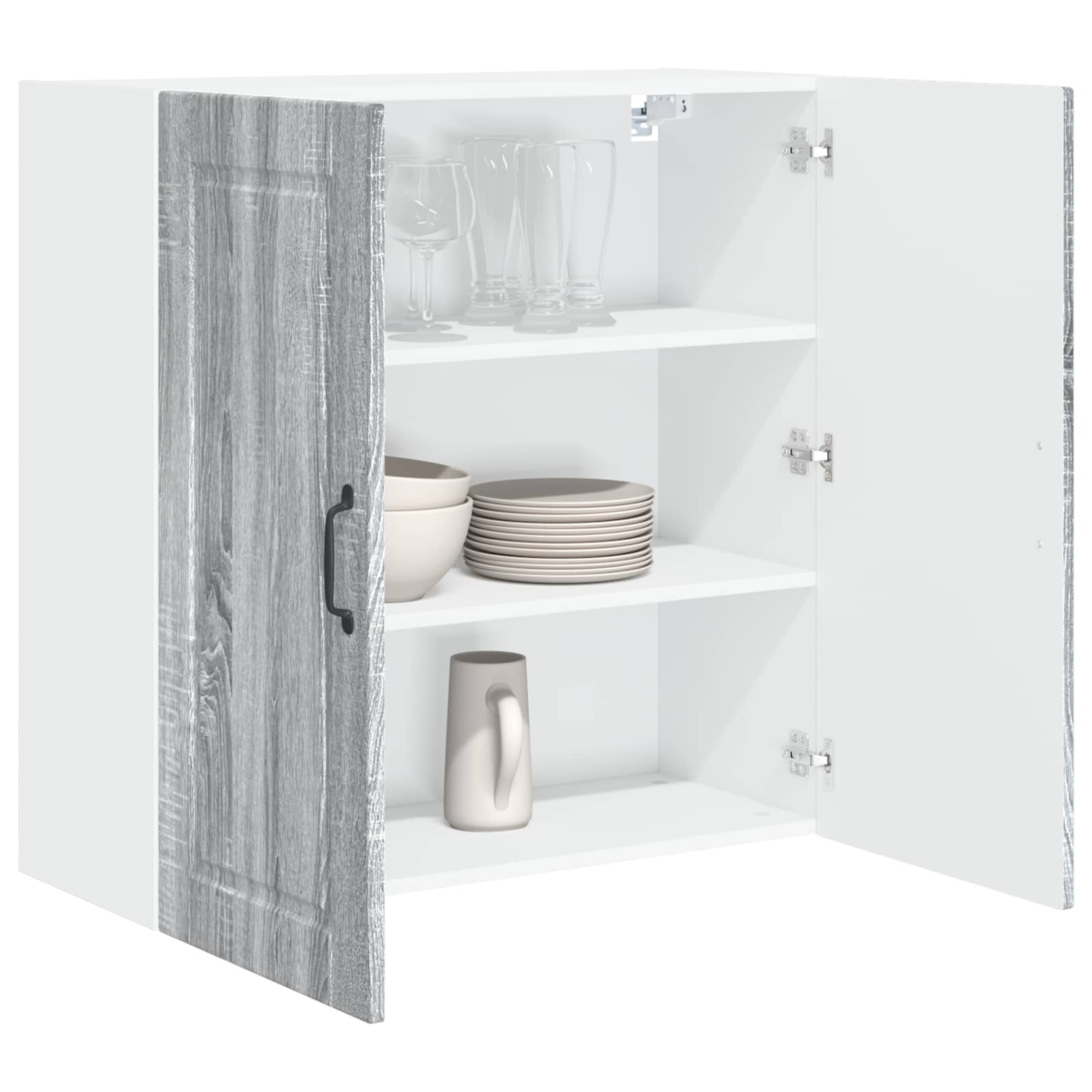 Armadietto a muro PORTO Grigio Sonoma 80 x 31 x 80 cm | homemem39