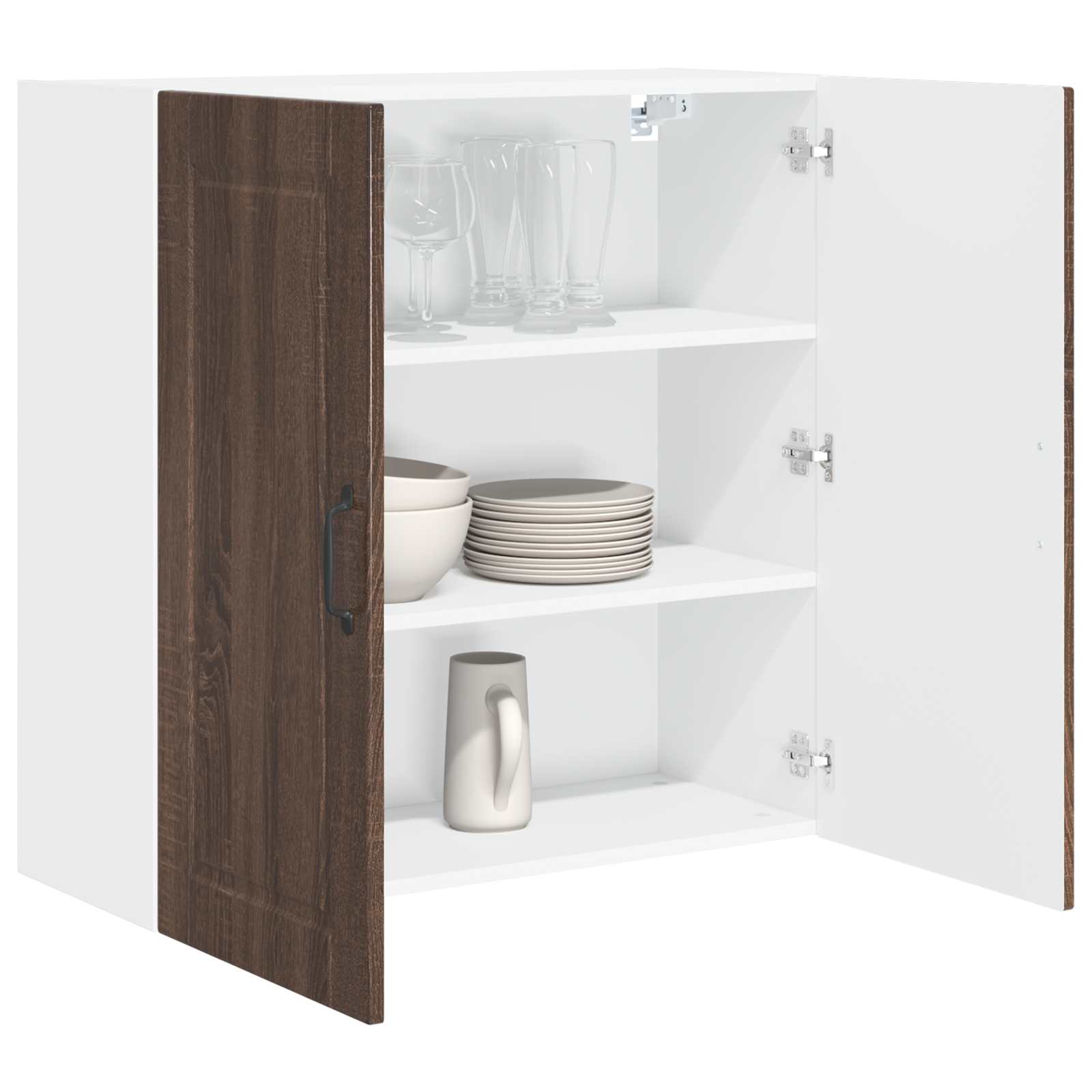 Armadietto a muro PORTO Rovere Marrone 80 x 31 x 80 cm | homemem39