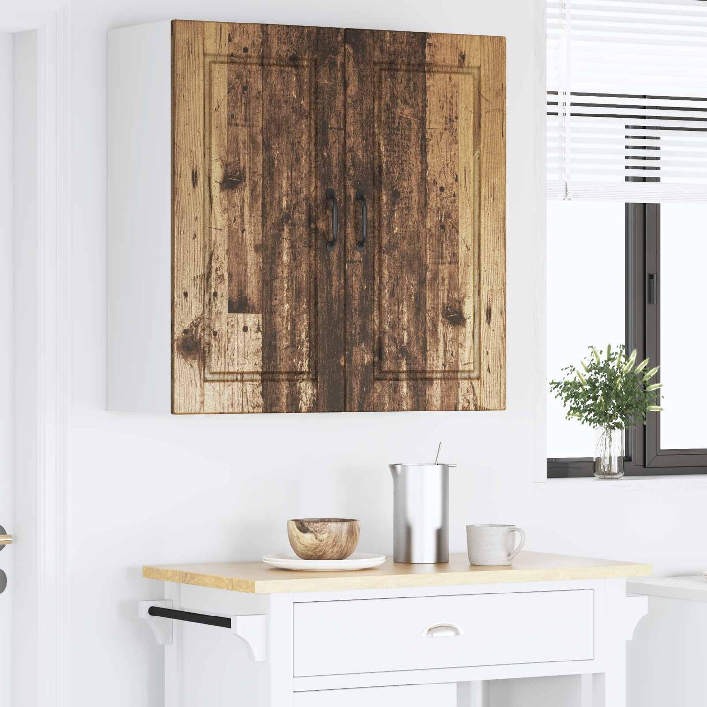 Armadietto a muro PORTO Legno vecchio 80 x 31 x 80 cm | homemem39
