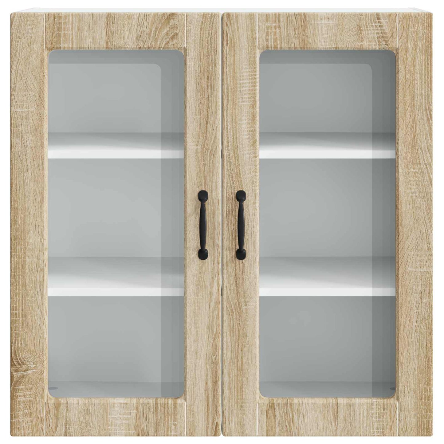 Mobile in vetro da parete PORTO Rovere Sonoma 80 x 31 x 80 cm | homemem39
