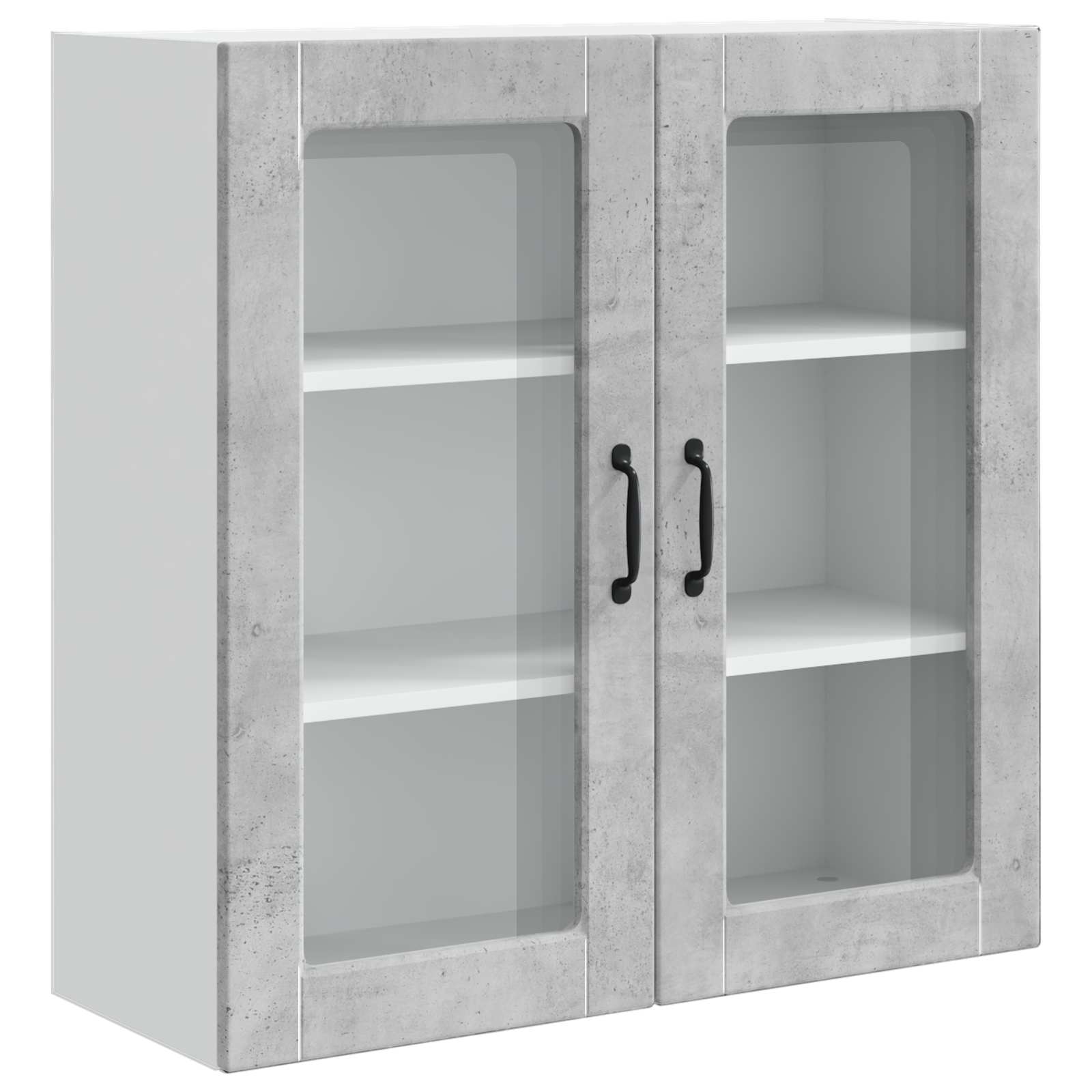 Mobile in vetro da parete PORTO Grigio cemento 80 x 31 x 80 cm | homemem39