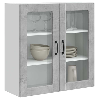 Mobile in vetro da parete PORTO Grigio cemento 80 x 31 x 80 cm | homemem39